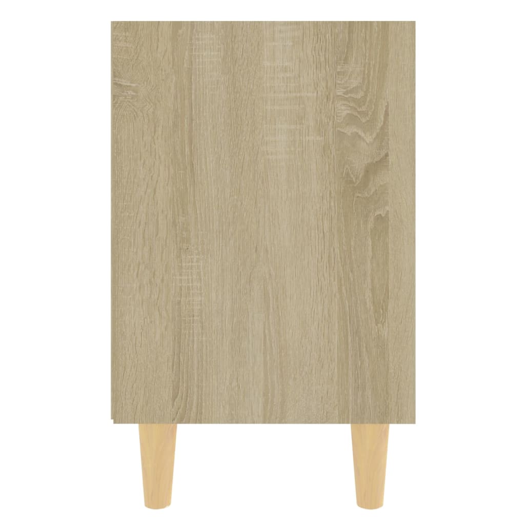 Nachtkastjes 2 st met houten poten 40x30x50 cm sonoma eiken is nu te koop bij PeponiXL, paradijselijk wonen!