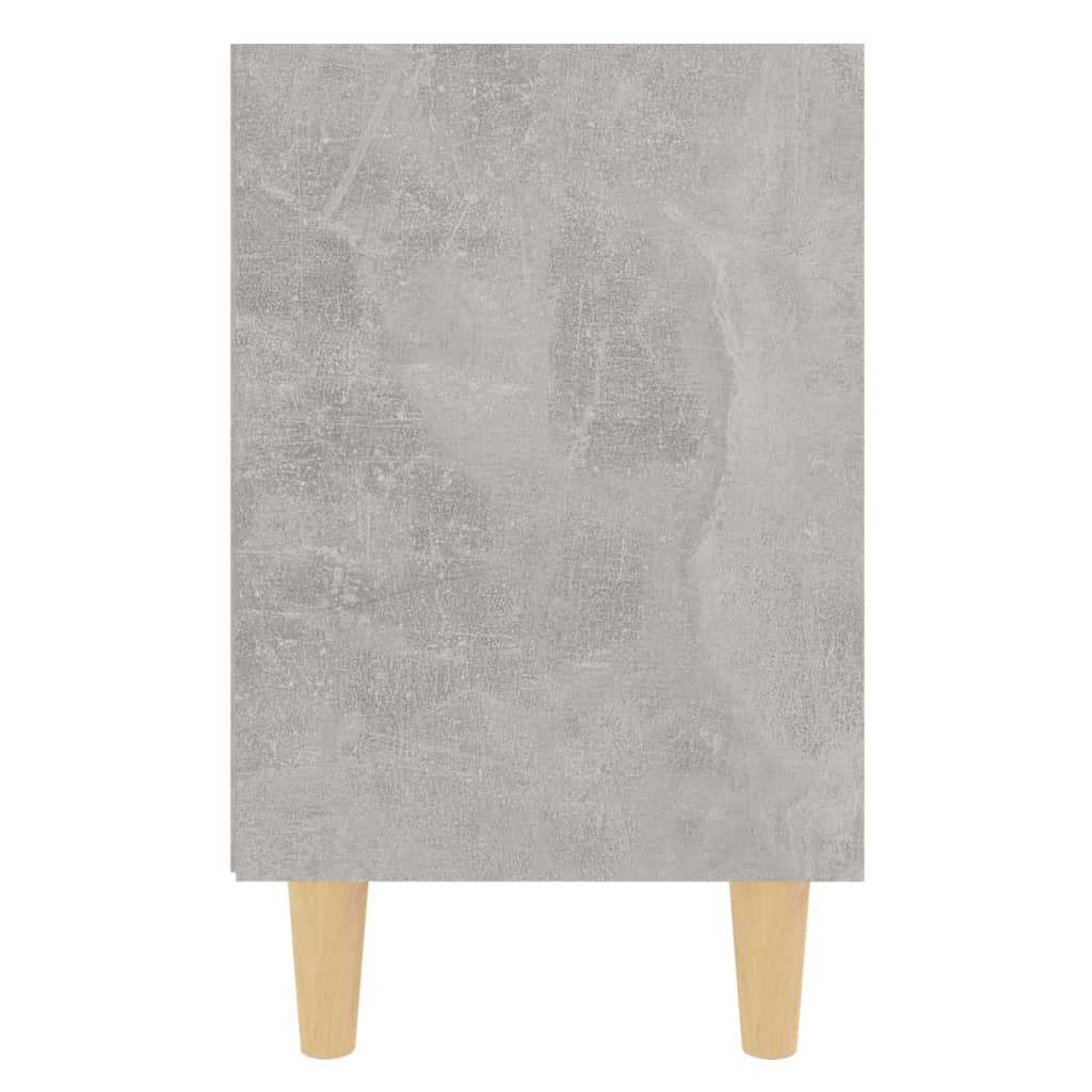 Nachtkastje met massief houten poten 40x30x50 cm betongrijs is nu te koop bij PeponiXL, paradijselijk wonen!