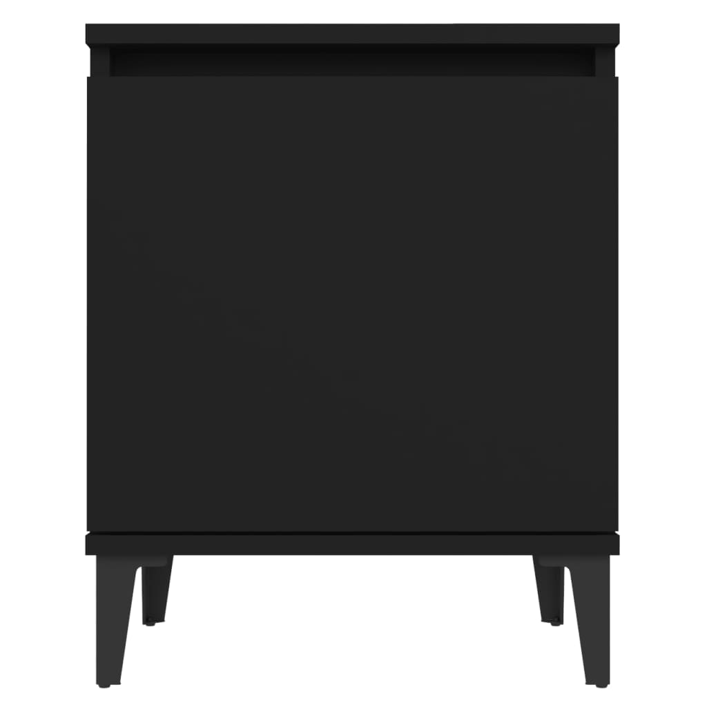 Nachtkastjes met metalen poten 40x30x50 cm zwart is nu te koop bij PeponiXL, paradijselijk wonen!
