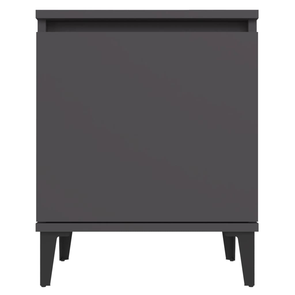 Nachtkastjes met metalen poten 40x30x50 cm grijs is nu te koop bij PeponiXL, paradijselijk wonen!