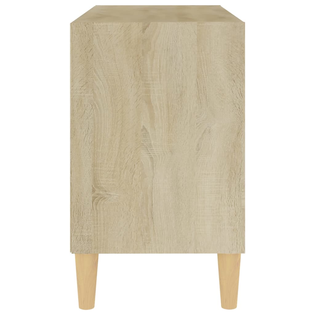 Tv-meubel met houten poten 69,5x30x50 cm sonoma eikenkleurig is nu te koop bij PeponiXL, paradijselijk wonen!