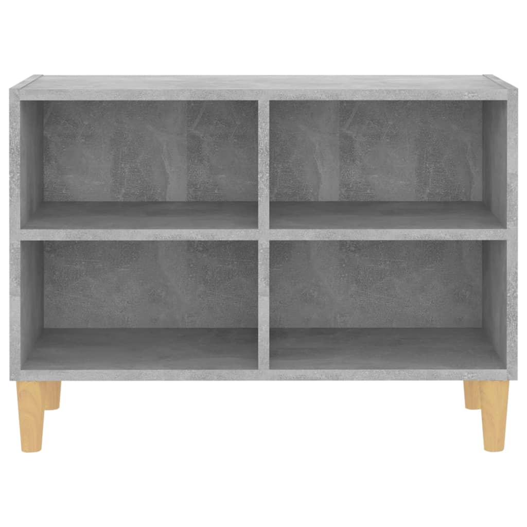 Tv-meubel met massief houten poten 69,5x30x50 cm betongrijs is nu te koop bij PeponiXL, paradijselijk wonen!