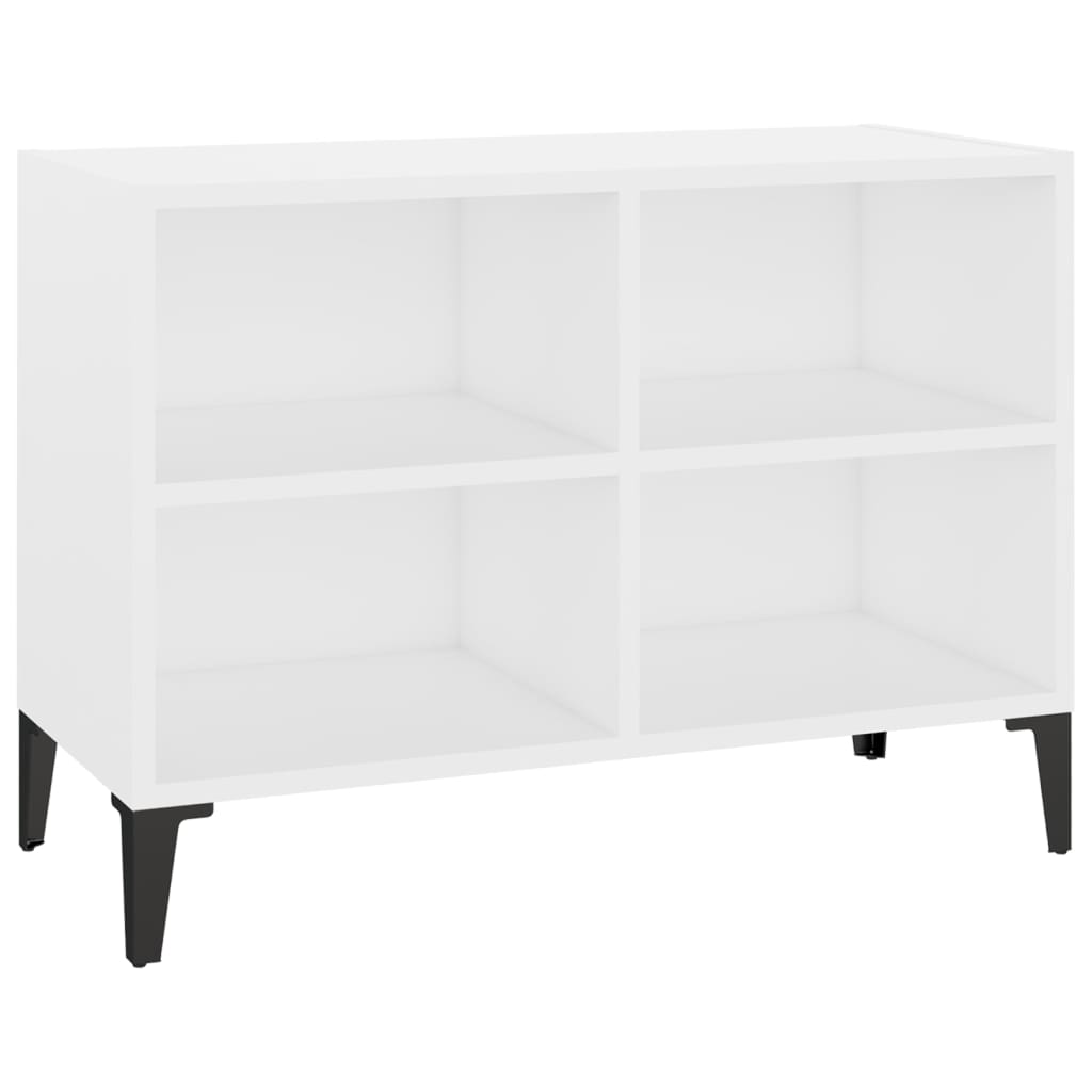 Tv-meubel met metalen poten 69,5x30x50 cm wit is nu te koop bij PeponiXL, paradijselijk wonen!
