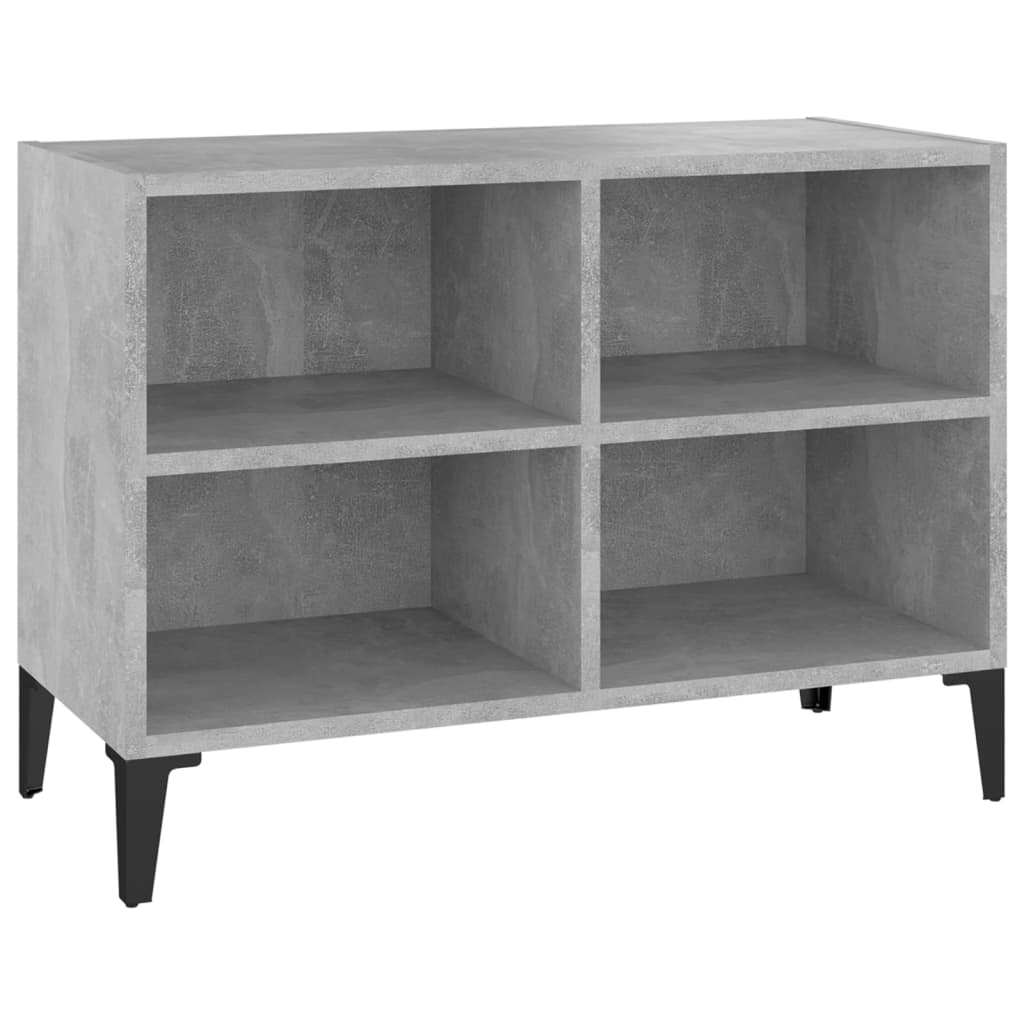 Tv-meubel met metalen poten 69,5x30x50 cm betongrijs is nu te koop bij PeponiXL, paradijselijk wonen!