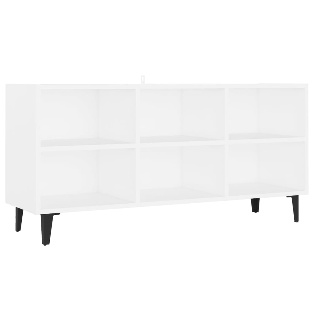 Tv-meubel met metalen poten 103,5x30x50 cm wit is nu te koop bij PeponiXL, paradijselijk wonen!