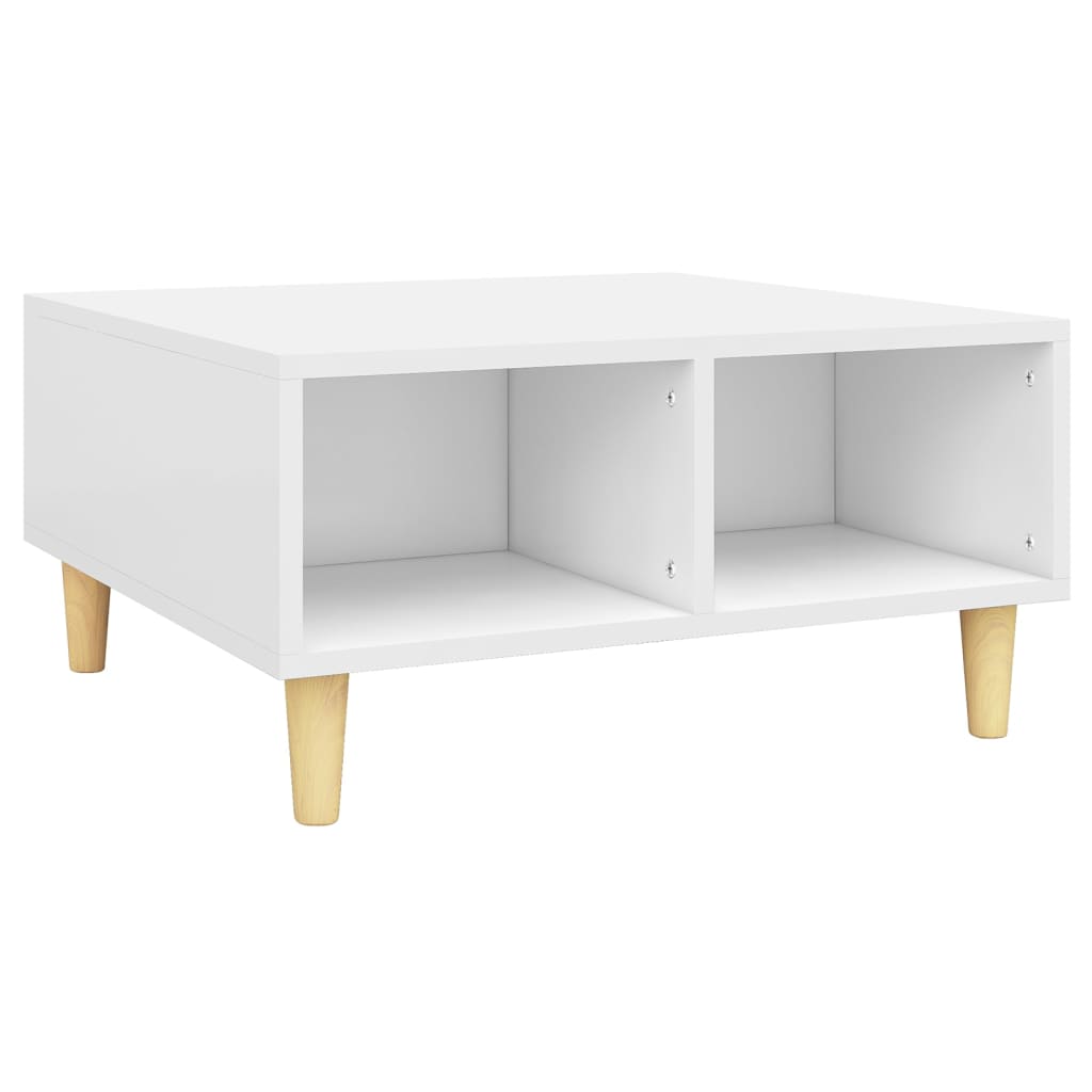 Salontafel 60x60x30 cm bewerkt hout wit is nu te koop bij PeponiXL, paradijselijk wonen!