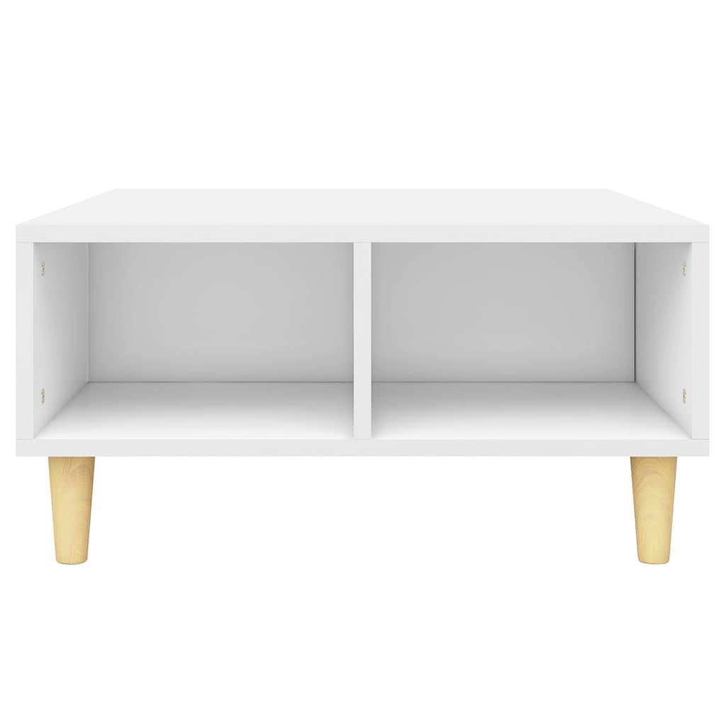 Salontafel 60x60x30 cm bewerkt hout wit is nu te koop bij PeponiXL, paradijselijk wonen!