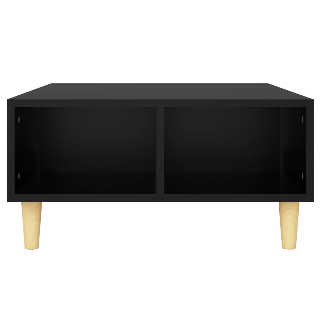 Salontafel 60x60x30 cm bewerkt hout zwart is nu te koop bij PeponiXL, paradijselijk wonen!