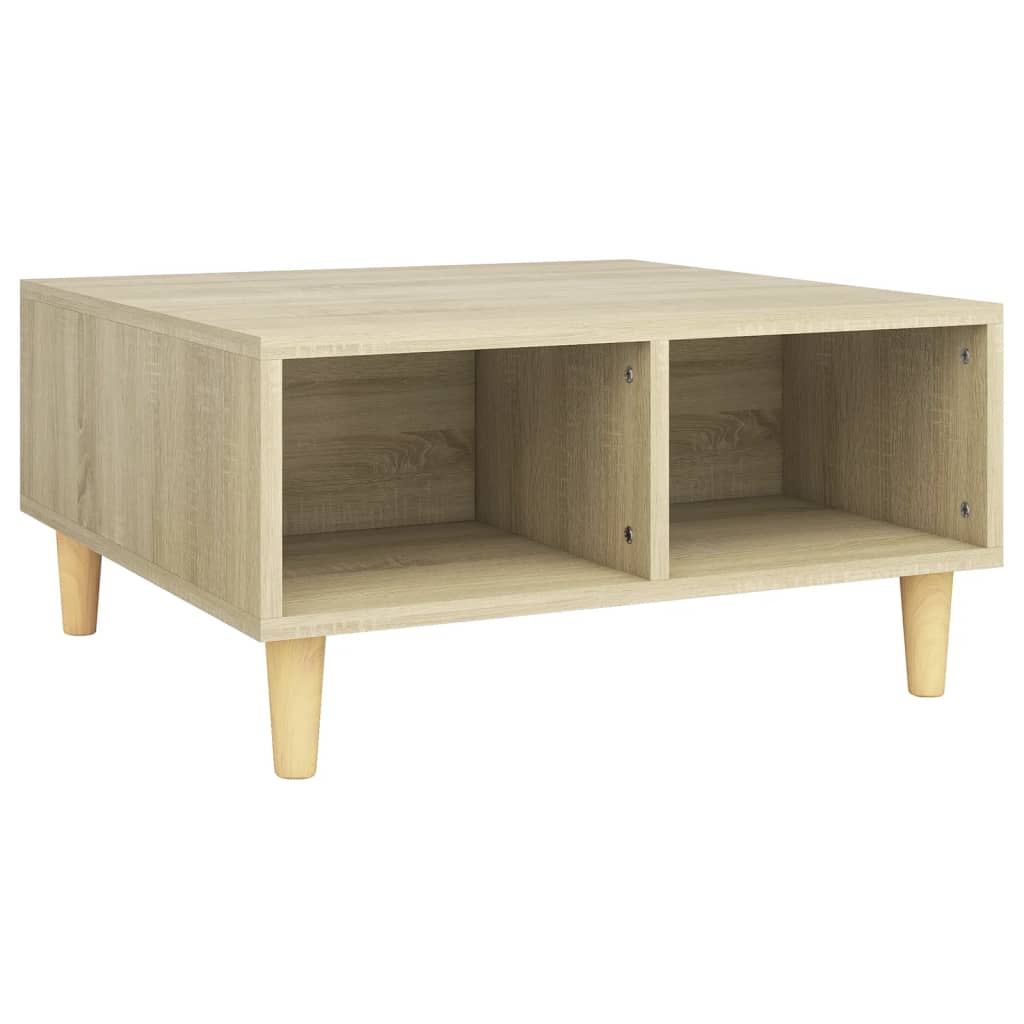 Salontafel 60x60x30 cm bewerkt hout sonoma eikenkleurig is nu te koop bij PeponiXL, paradijselijk wonen!