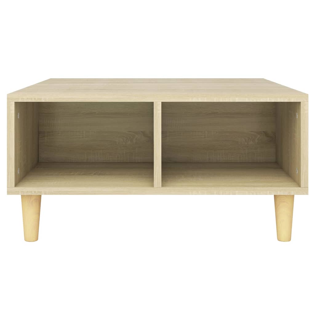 Salontafel 60x60x30 cm bewerkt hout sonoma eikenkleurig is nu te koop bij PeponiXL, paradijselijk wonen!