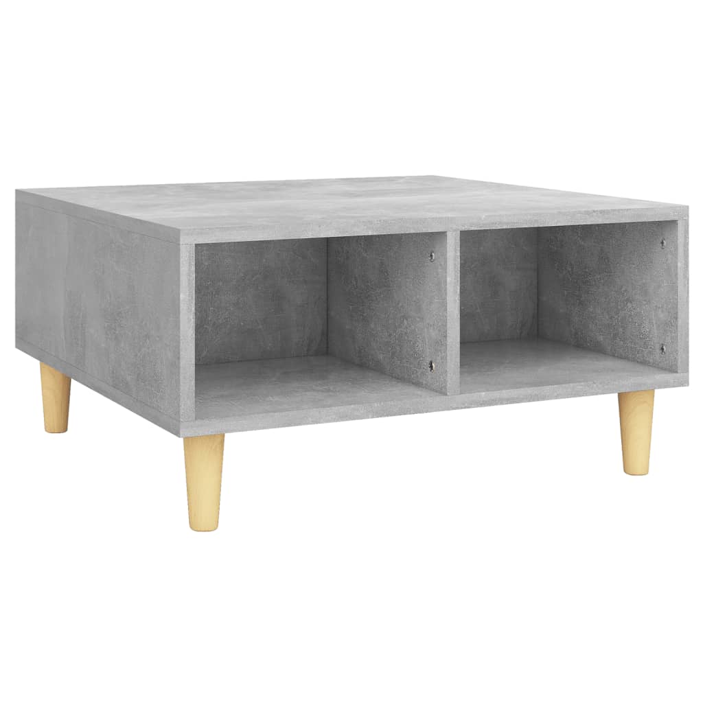 Salontafel 60x60x30 cm bewerkt hout betongrijs is nu te koop bij PeponiXL, paradijselijk wonen!