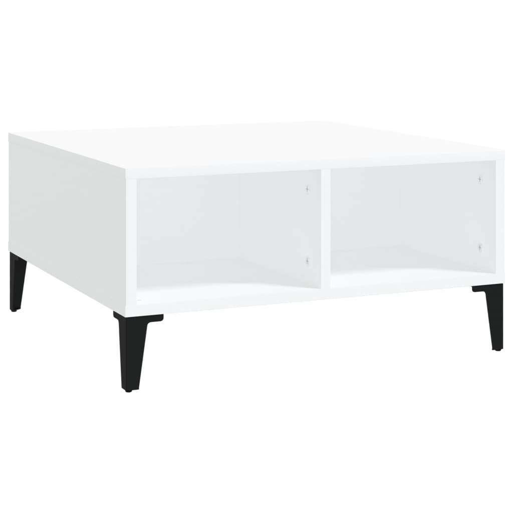 Salontafel 60x60x30 cm bewerkt hout wit is nu te koop bij PeponiXL, paradijselijk wonen!