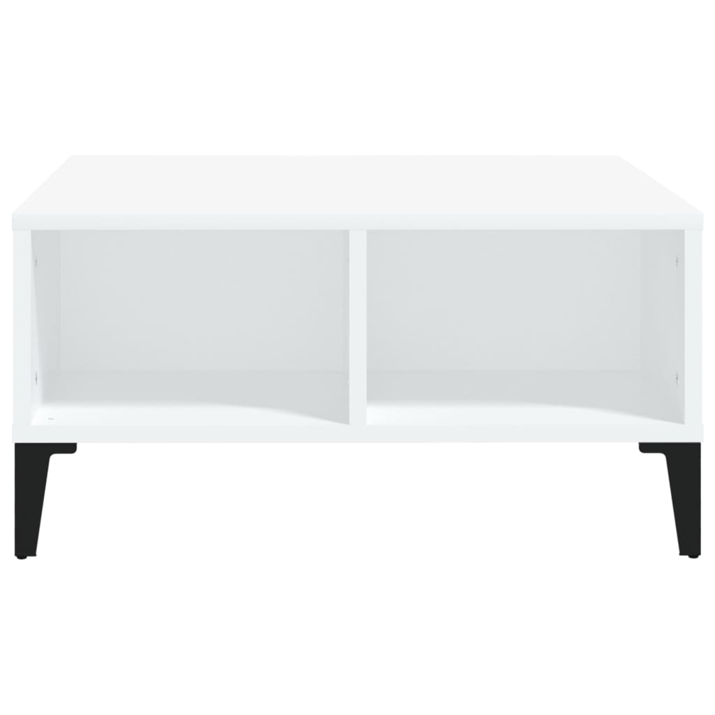 Salontafel 60x60x30 cm bewerkt hout wit is nu te koop bij PeponiXL, paradijselijk wonen!
