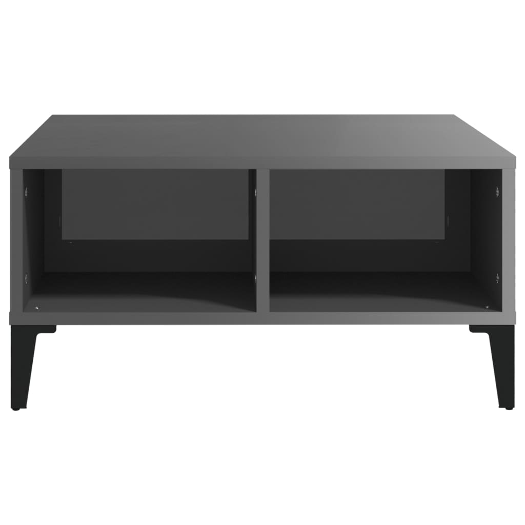 Salontafel 60x60x30 cm bewerkt hout hoogglans grijs is nu te koop bij PeponiXL, paradijselijk wonen!