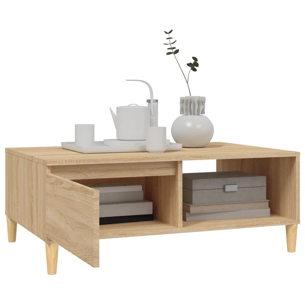 805998VideaXL koffietafel Sonoma Oak 90x60x35 cm bewerkt hout is nu te koop bij PeponiXL, paradijselijk wonen!