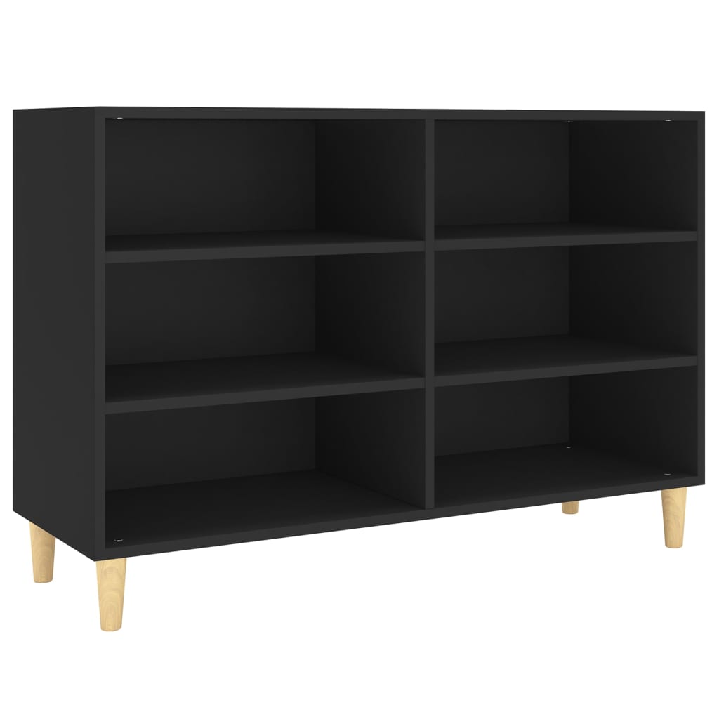 Dressoir 103,5x35x70 cm bewerkt hout zwart is nu te koop bij PeponiXL, paradijselijk wonen!