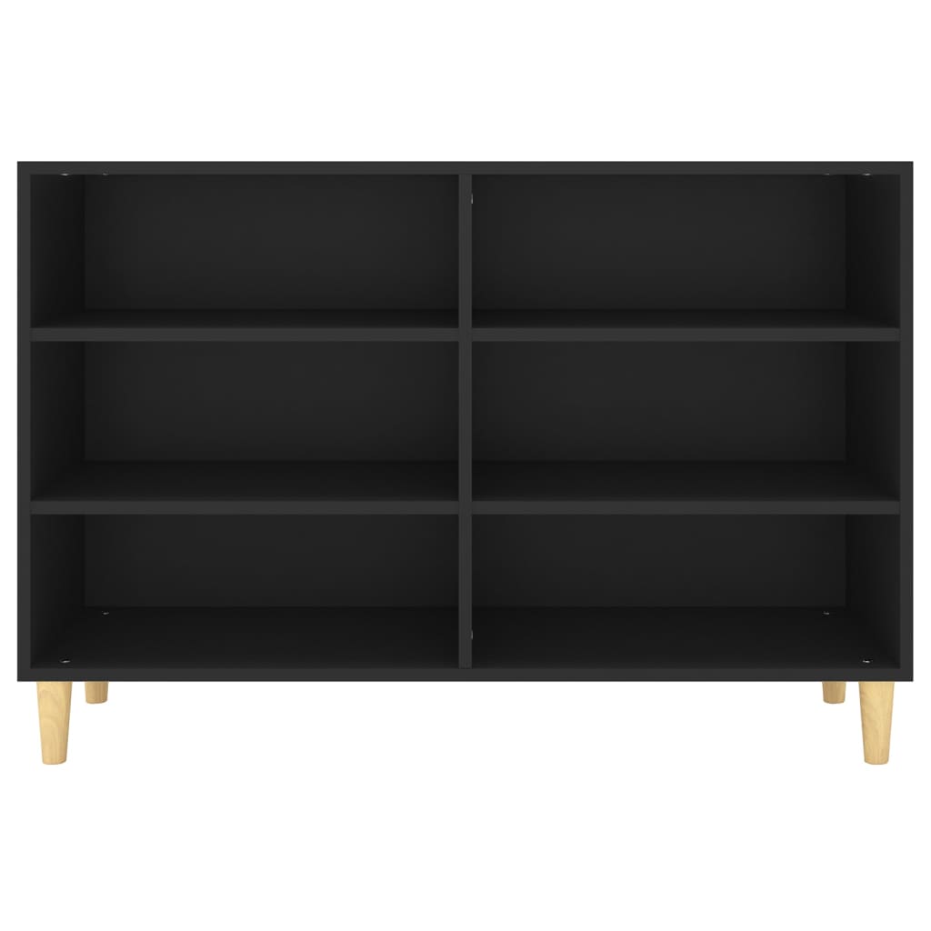 Dressoir 103,5x35x70 cm bewerkt hout zwart is nu te koop bij PeponiXL, paradijselijk wonen!
