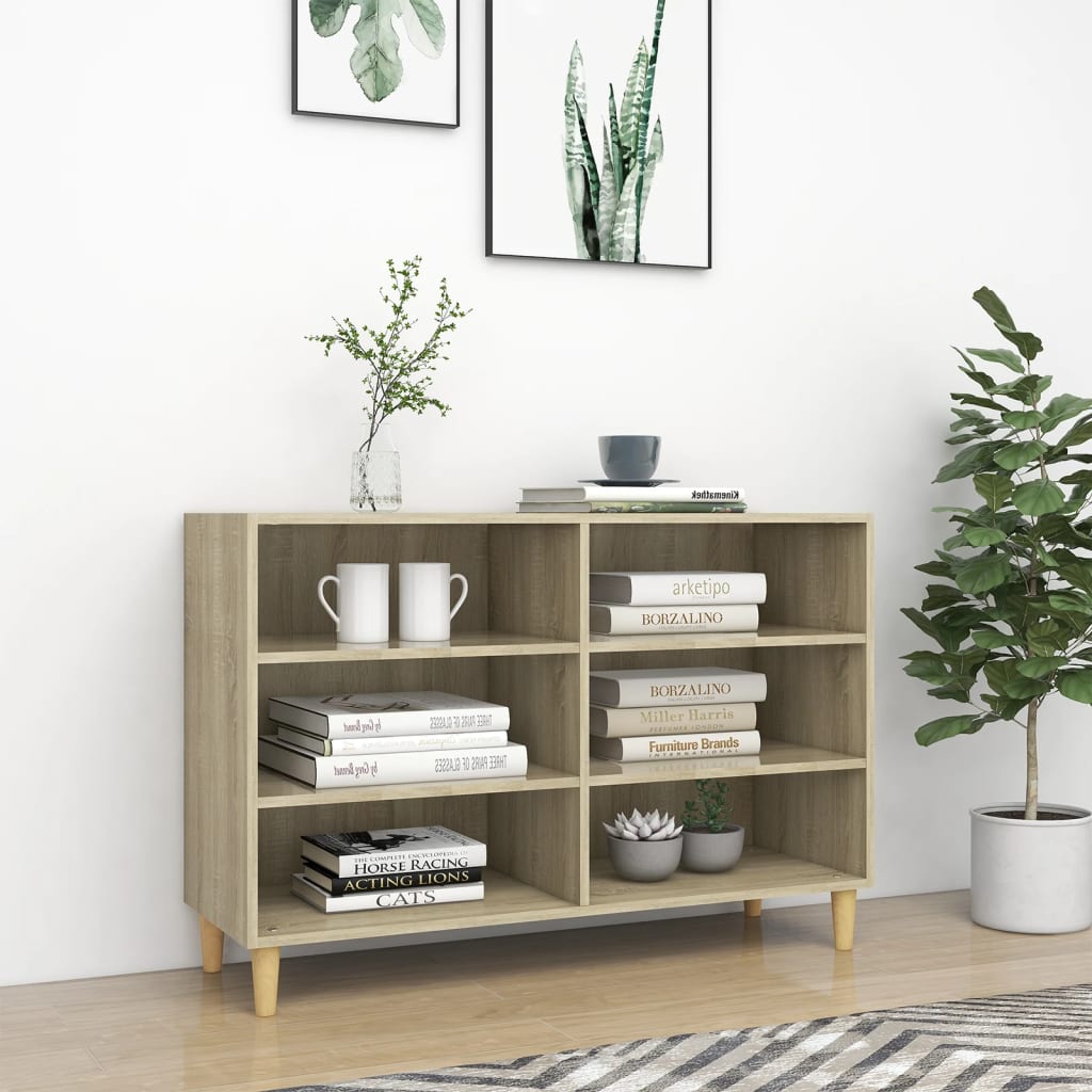 Dressoir 103,5x35x70 cm bewerkt hout sonoma eikenkleurig is nu te koop bij PeponiXL, paradijselijk wonen!