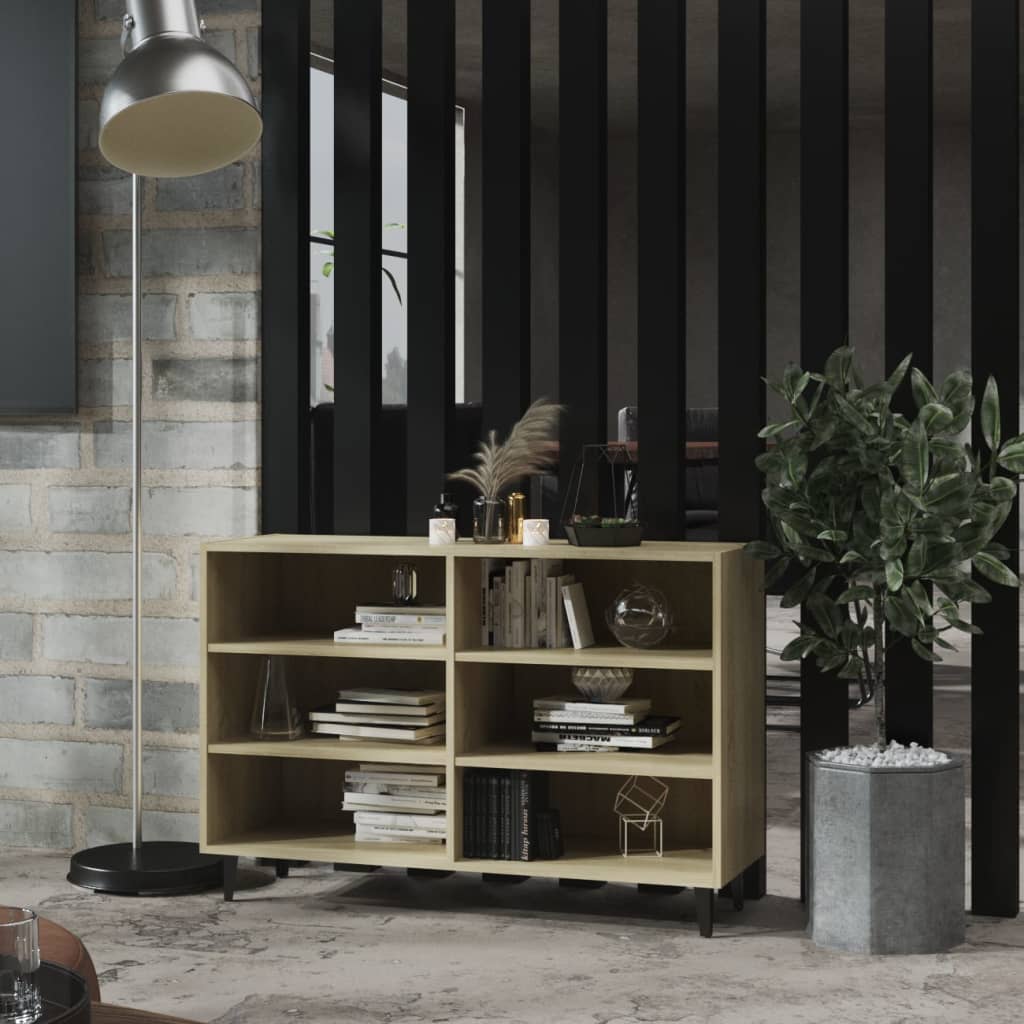 Dressoir 103,5x35x70 cm bewerkt hout sonoma eikenkleurig is nu te koop bij PeponiXL, paradijselijk wonen!