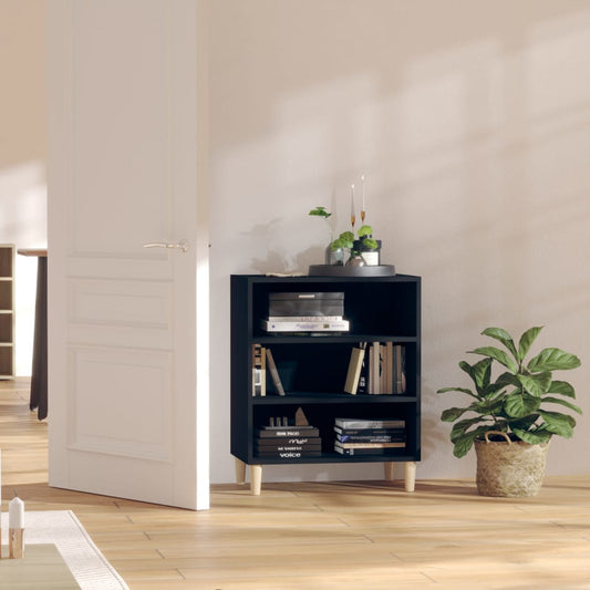 Dressoir 57x35x70 cm bewerkt hout zwart is nu te koop bij PeponiXL, paradijselijk wonen!