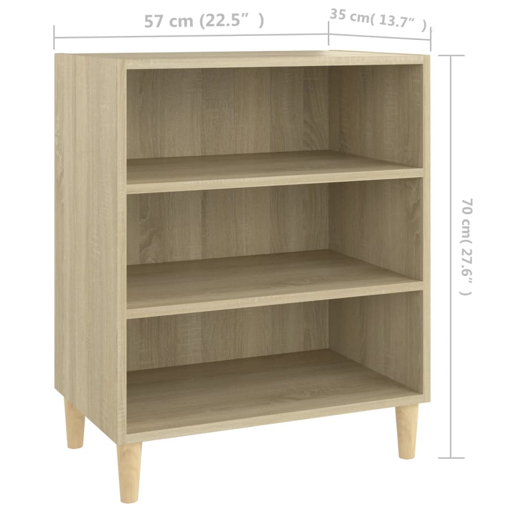 Dressoir 57x35x70 cm bewerkt hout sonoma eikenkleurig is nu te koop bij PeponiXL, paradijselijk wonen!