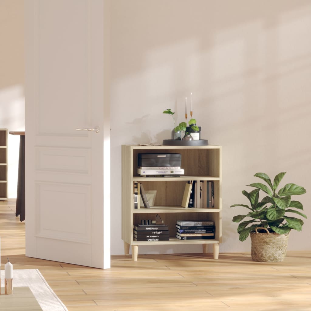 Dressoir 57x35x70 cm bewerkt hout sonoma eikenkleurig is nu te koop bij PeponiXL, paradijselijk wonen!