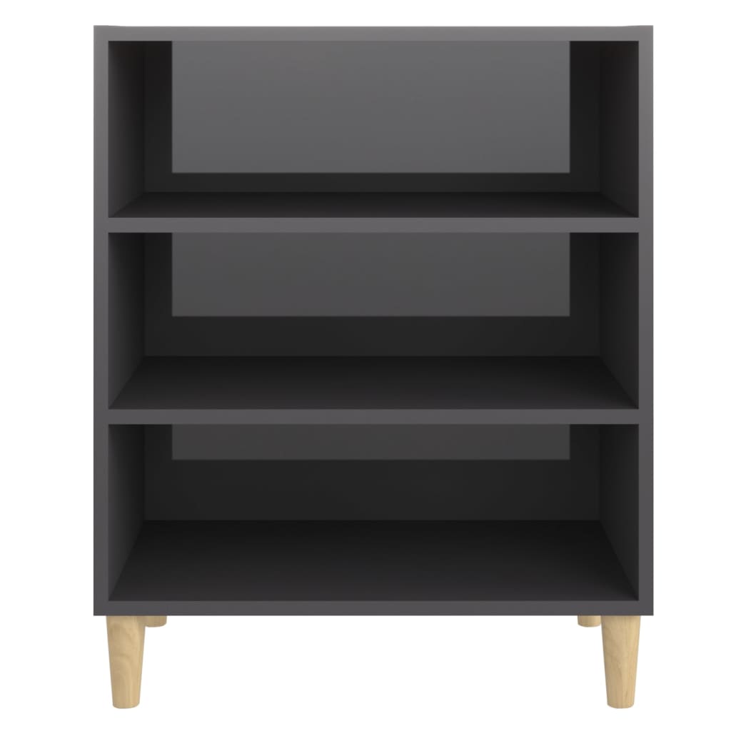 Dressoir 57x35x70 cm bewerkt hout hoogglans grijs is nu te koop bij PeponiXL, paradijselijk wonen!