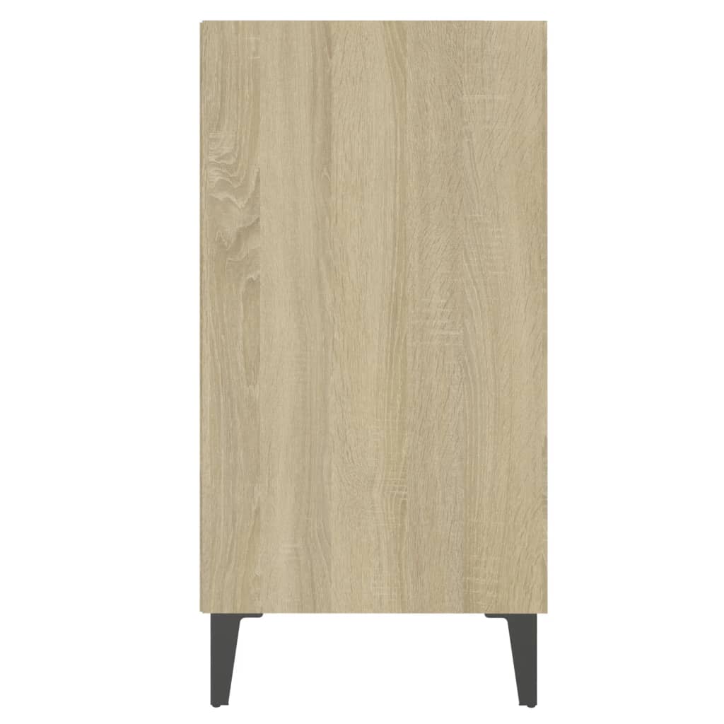 Dressoir 57x35x70 cm bewerkt hout wit en sonoma eikenkleurig is nu te koop bij PeponiXL, paradijselijk wonen!