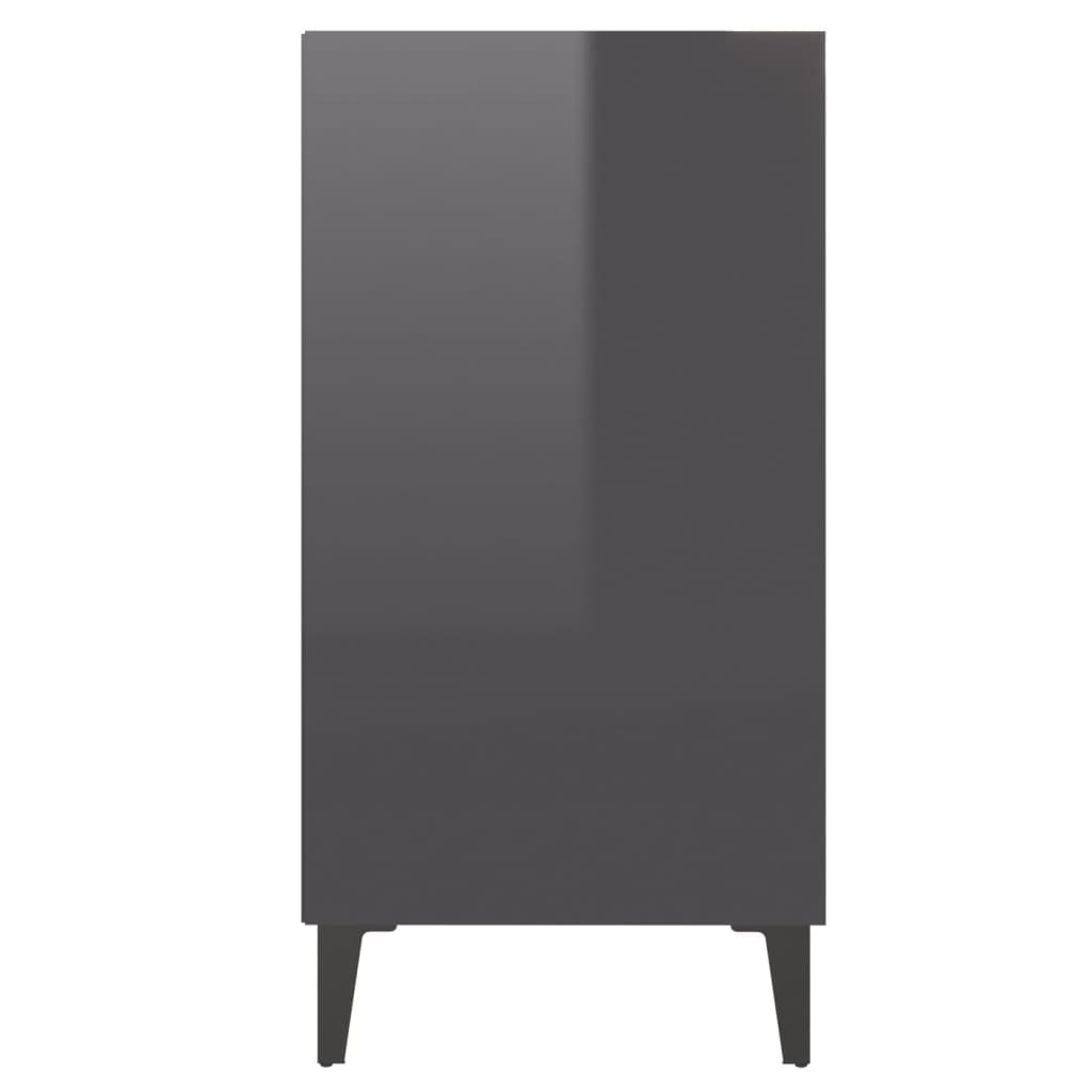 Dressoir 57x35x70 cm bewerkt hout hoogglans grijs is nu te koop bij PeponiXL, paradijselijk wonen!