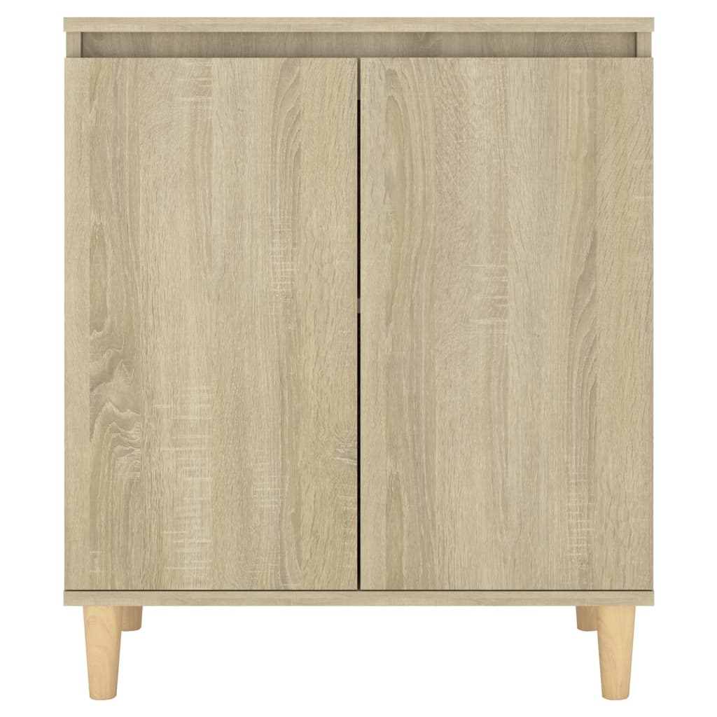Dressoir met houten poten 60x35x70 cm bewerkt hout sonoma eiken is nu te koop bij PeponiXL, paradijselijk wonen!