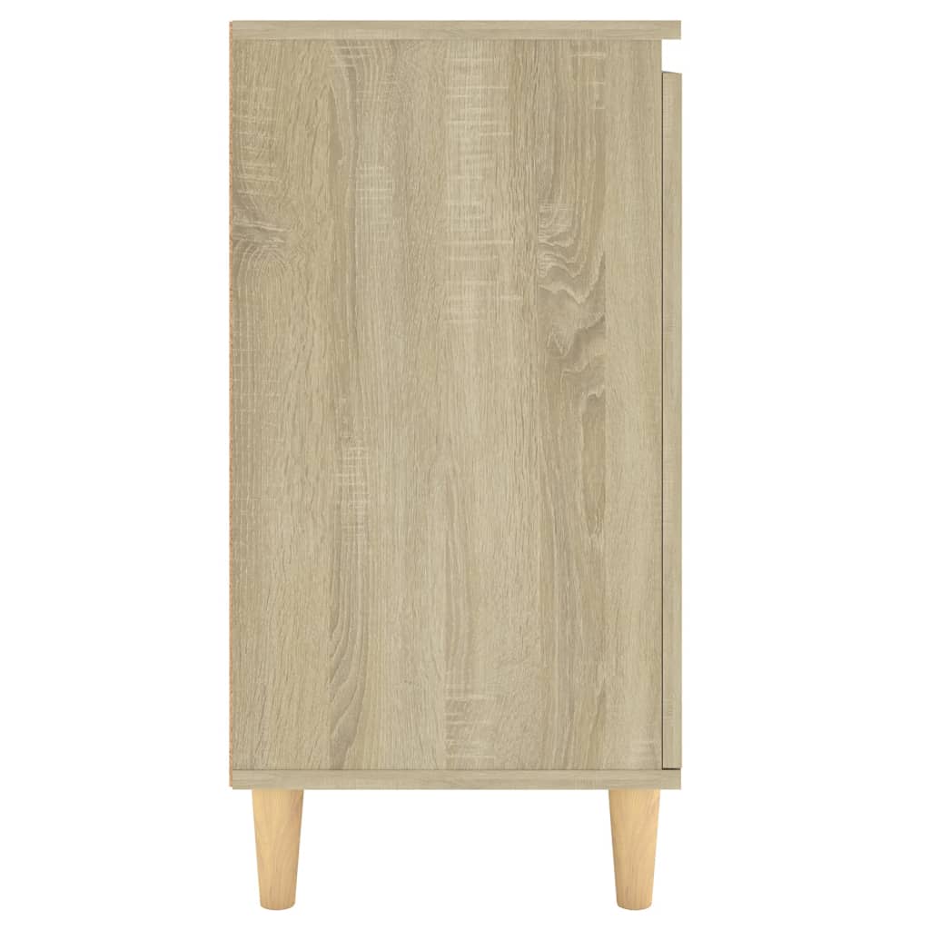 Dressoir met houten poten 60x35x70 cm bewerkt hout sonoma eiken is nu te koop bij PeponiXL, paradijselijk wonen!