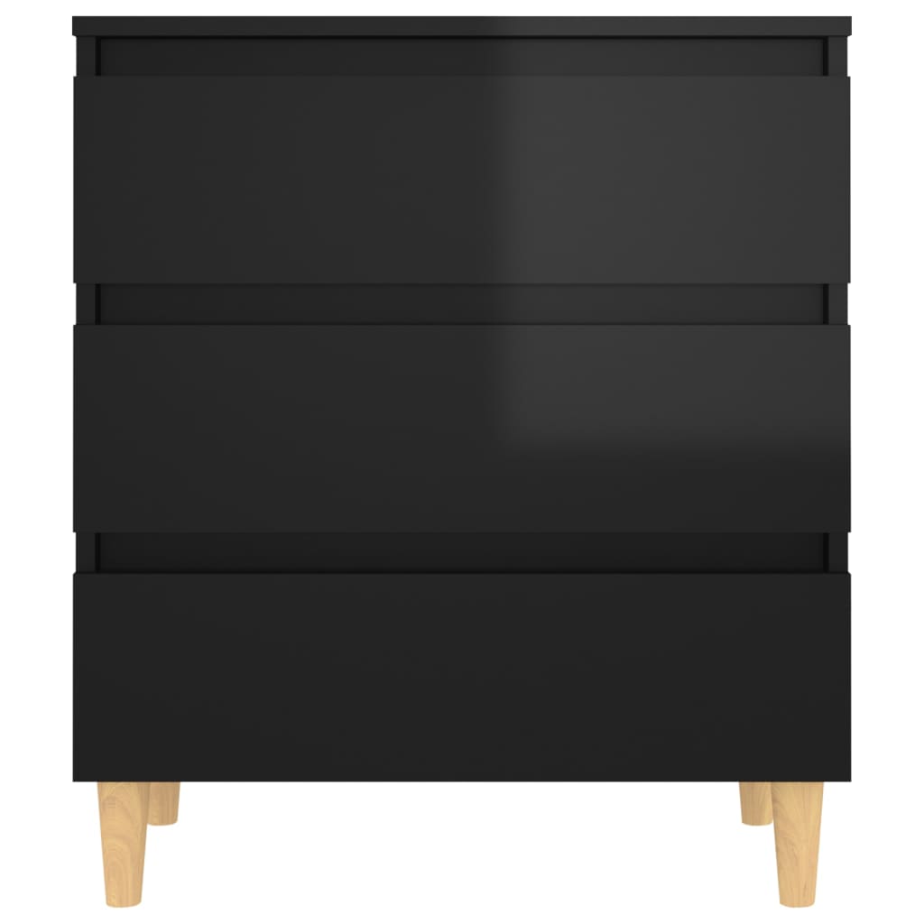 Dressoir 60x35x69 cm bewerkt hout hoogglans zwart is nu te koop bij PeponiXL, paradijselijk wonen!