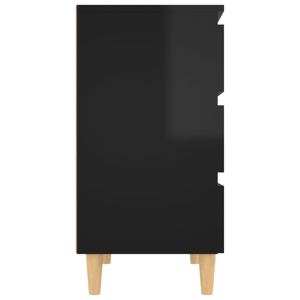 Dressoir 60x35x69 cm bewerkt hout hoogglans zwart is nu te koop bij PeponiXL, paradijselijk wonen!