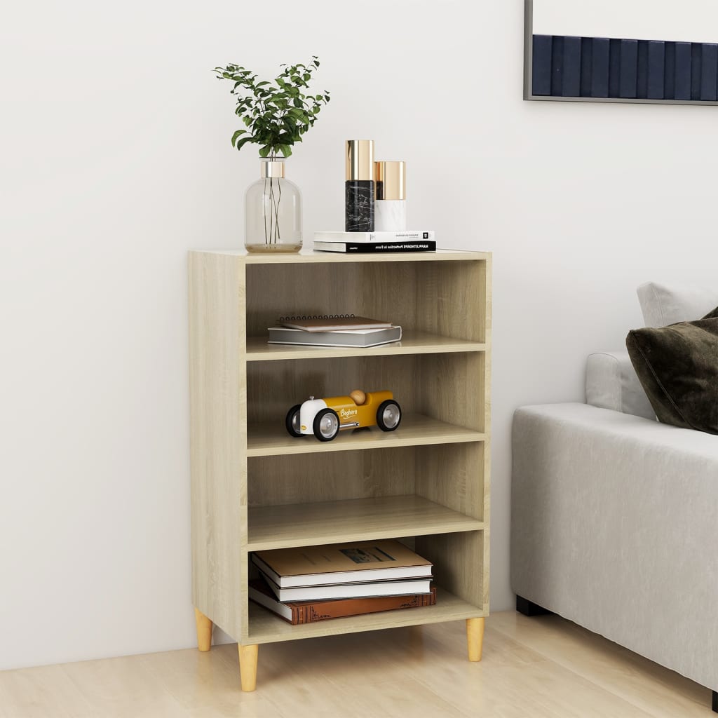 Dressoir 57x35x90 cm bewerkt hout sonoma eikenkleurig is nu te koop bij PeponiXL, paradijselijk wonen!