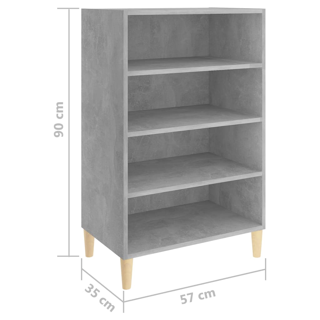 Dressoir 57x35x90 cm bewerkt hout betongrijs is nu te koop bij PeponiXL, paradijselijk wonen!