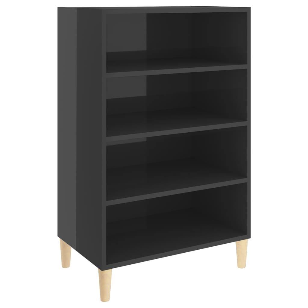 Dressoir 57x35x90 cm bewerkt hout hoogglans grijs is nu te koop bij PeponiXL, paradijselijk wonen!