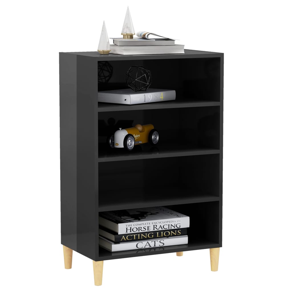 Dressoir 57x35x90 cm bewerkt hout hoogglans grijs is nu te koop bij PeponiXL, paradijselijk wonen!