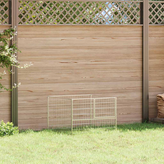 Hondenkennel 100x100x70 cm staal zilverkleurig is nu te koop bij PeponiXL, paradijselijk wonen!