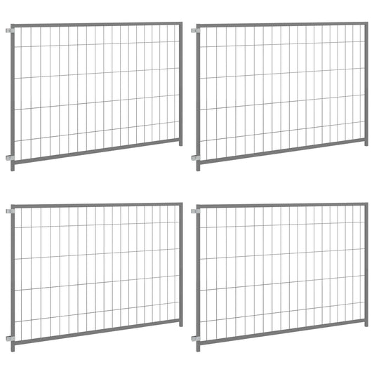 Hondenkennel 300x100x70 cm staal zilverkleurig is nu te koop bij PeponiXL, paradijselijk wonen!