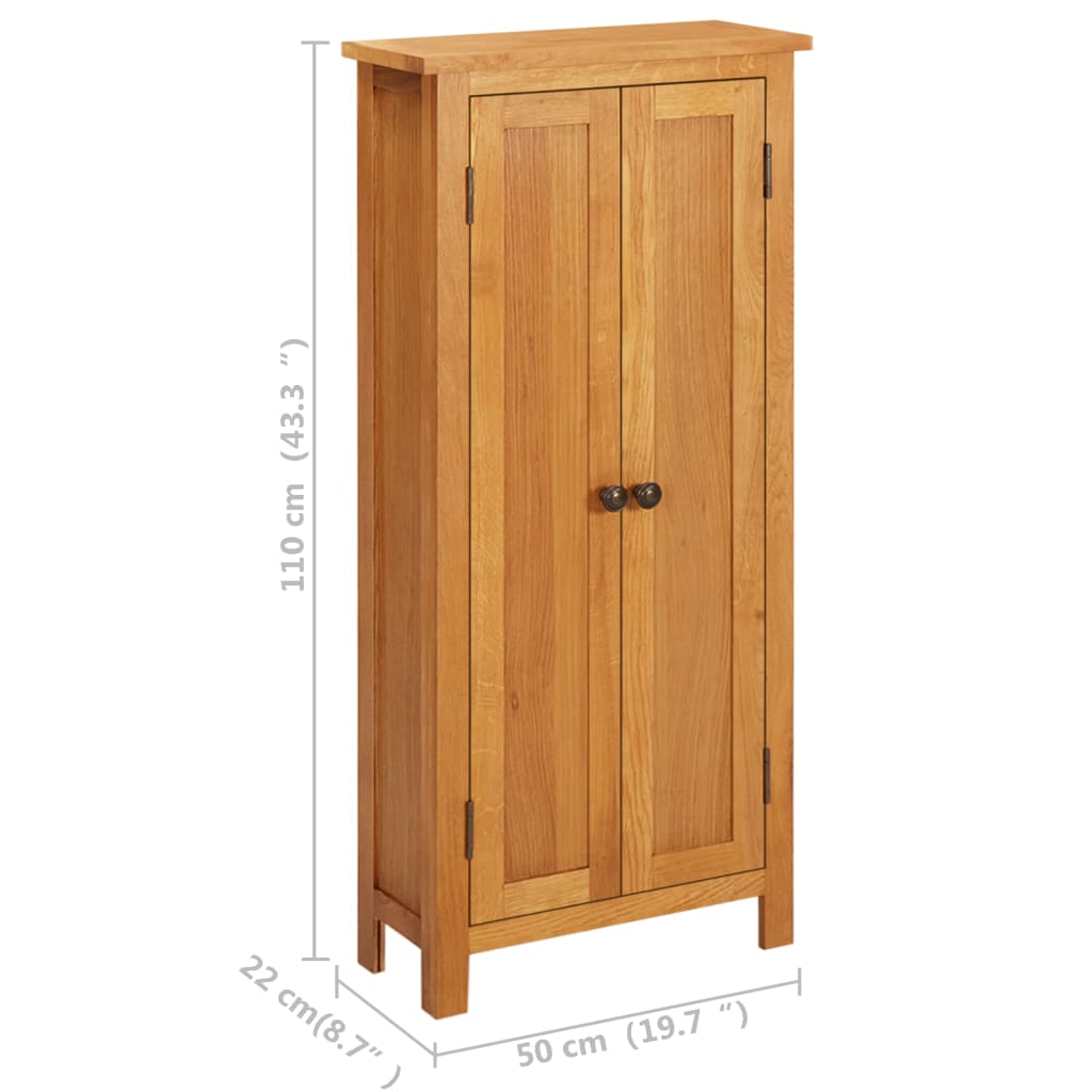 Opbergkast 50x22x110 cm massief eikenhout is nu te koop bij PeponiXL, paradijselijk wonen!