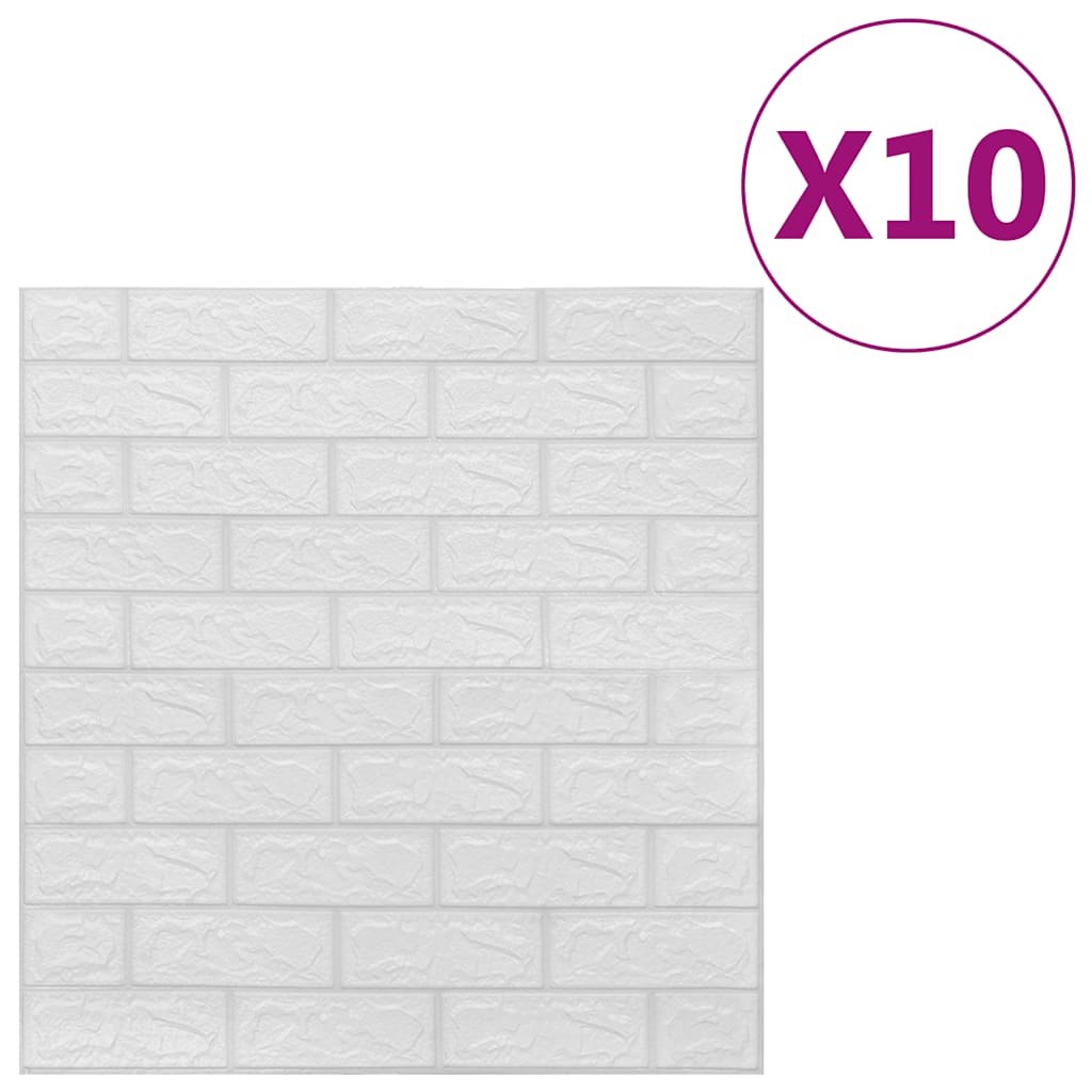 3D-behang zelfklevend 10 st bakstenen wit is nu te koop bij PeponiXL, paradijselijk wonen!