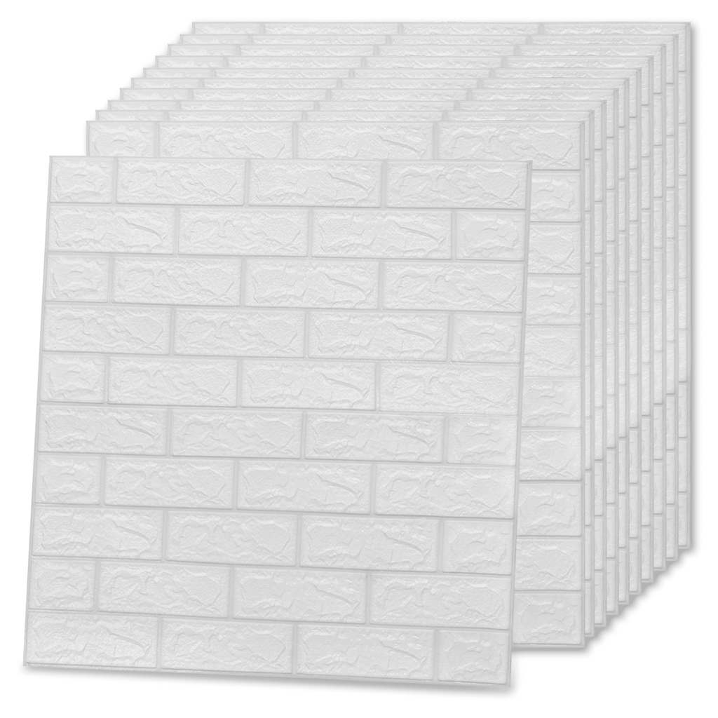 3D-behang zelfklevend 10 st bakstenen wit is nu te koop bij PeponiXL, paradijselijk wonen!