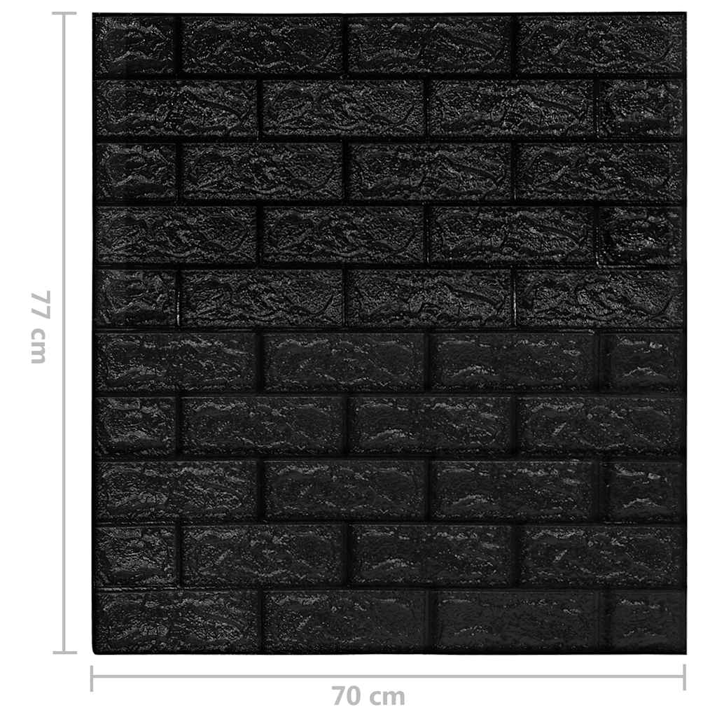 3D-behang zelfklevend 10 st bakstenen zwart is nu te koop bij PeponiXL, paradijselijk wonen!