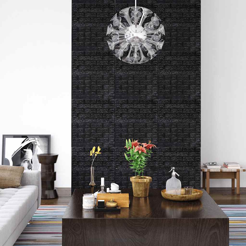 3D-behang zelfklevend 10 st bakstenen zwart is nu te koop bij PeponiXL, paradijselijk wonen!