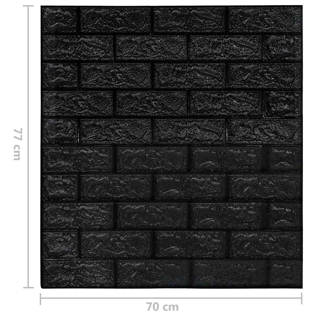 3D-behang zelfklevend 20 st bakstenen zwart is nu te koop bij PeponiXL, paradijselijk wonen!