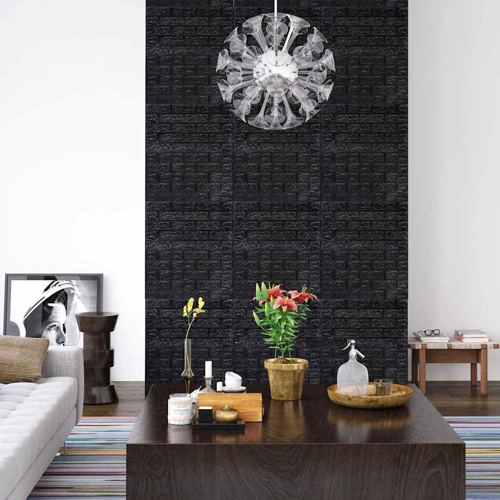 3D-behang zelfklevend 20 st bakstenen zwart is nu te koop bij PeponiXL, paradijselijk wonen!