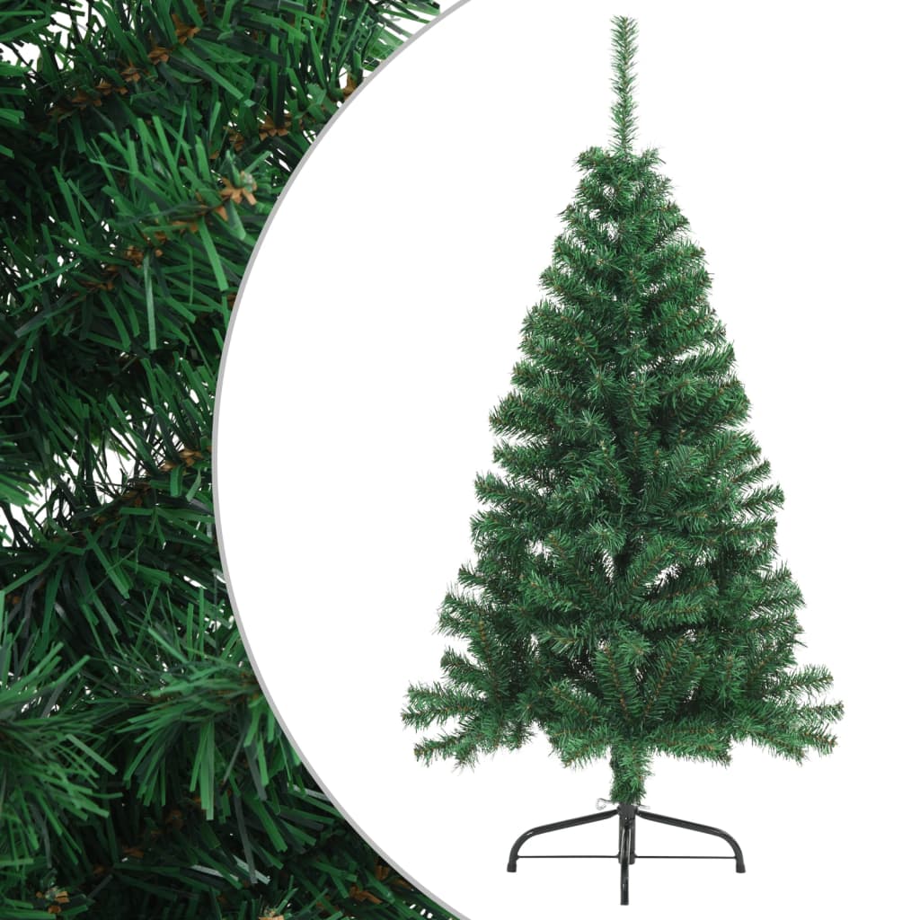Kunstkerstboom met standaard half 120 cm PVC groen is nu te koop bij PeponiXL, paradijselijk wonen!