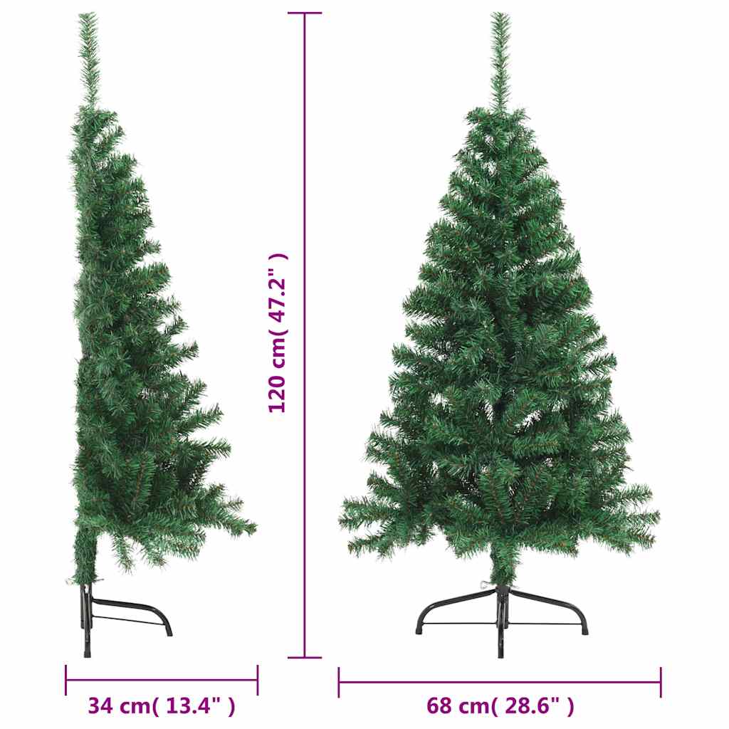 Kunstkerstboom met standaard half 120 cm PVC groen is nu te koop bij PeponiXL, paradijselijk wonen!