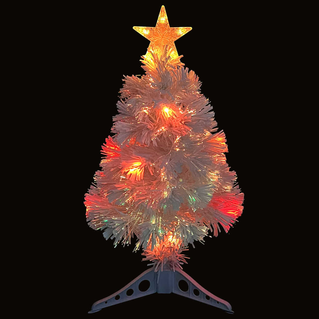 Kunstkerstboom met verlichting 64 cm glasvezel wit is nu te koop bij PeponiXL, paradijselijk wonen!