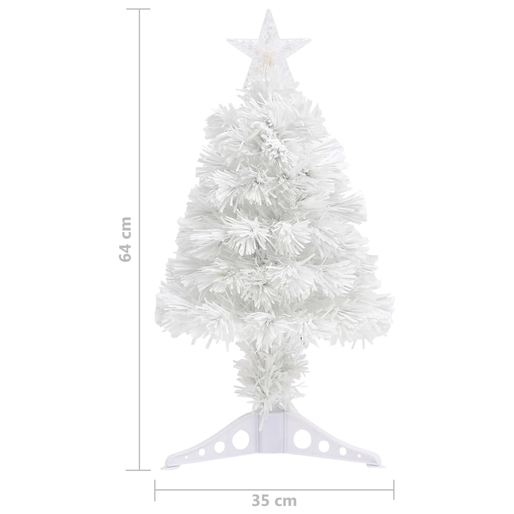 Kunstkerstboom met verlichting 64 cm glasvezel wit is nu te koop bij PeponiXL, paradijselijk wonen!